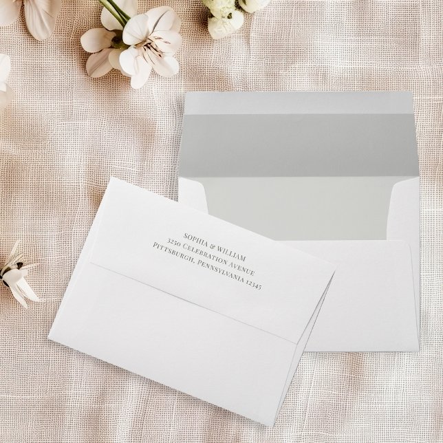 Classic Luxe | Elegant White and Light Sage Envelope (Creator Uploaded)