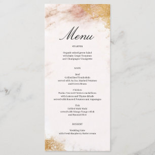 Classic Luxe Marble Wedding Menu
