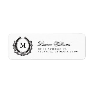 Classic Luxe Monogram Return Address Labels