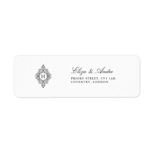 Classic Luxe Monogram Return Address Labels