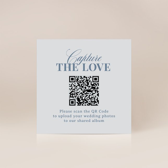 Classic Luxe | QR Code Wedding Capture the Love Enclosure Card (Creator Uploaded)