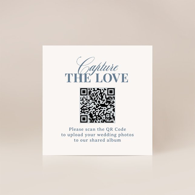 Classic Luxe | QR Code Wedding Capture the Love Enclosure Card (Creator Uploaded)