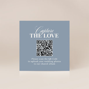 Classic Luxe   QR Code Wedding Capture the Love Enclosure Card