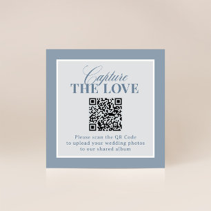 Classic Luxe QR Code Wedding Capture the Love Enclosure Card