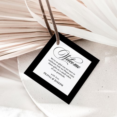 Classic Luxe | Wedding Welcome Gift Bag or Basket Favor Tags