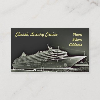 Classic Luxury Cruise Liner Business Card by asiastockimages at Zazzle