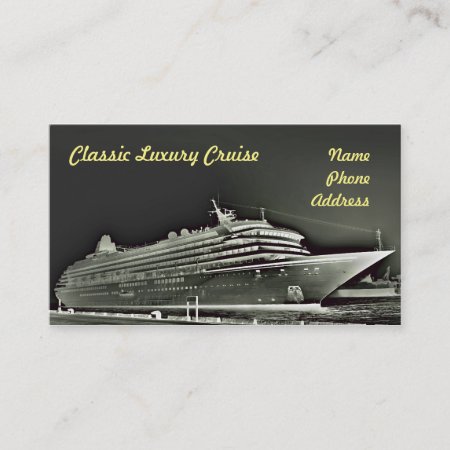 Classic Luxury Cruise Liner Business Card