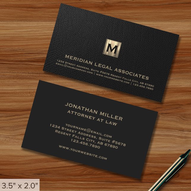 Classic Luxury Monogram Business Card (Creator Uploaded)