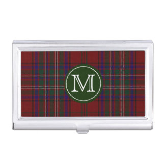 Classic MacClure Tartan Plaid Monogram Business Card Holder