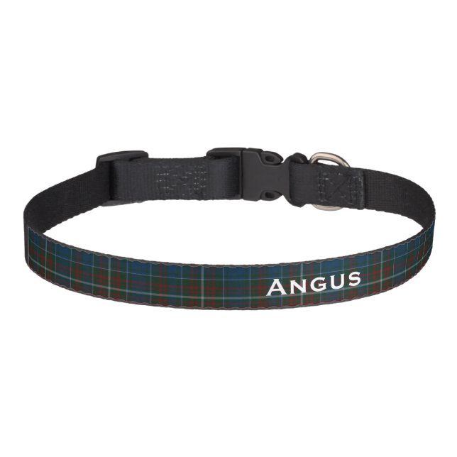 Classic MacConnell Tartan Plaid Custom Dog Collar (Front)