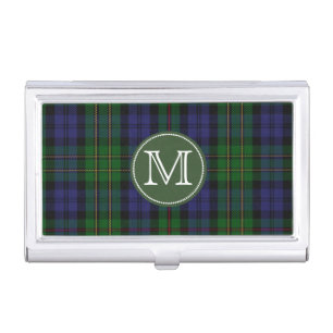 Classic MacEwen Tartan Plaid Monogram Case For Business Cards