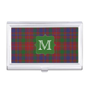 Classic MacIntyre Tartan Plaid Monogram Business Card Holder