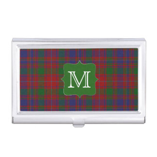 Classic MacIntyre Tartan Plaid Monogram Business Card Holder