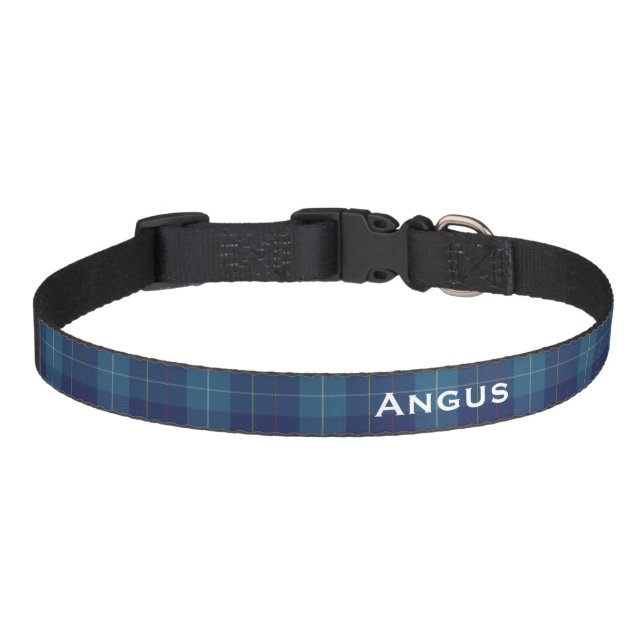 Classic MacKerrell Tartan Plaid Custom Dog Collar (Front)
