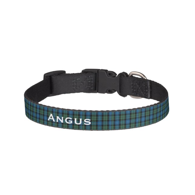 Classic MacKirdy Tartan Plaid Custom Dog Collar (Front)