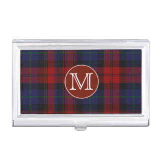 Classic MacLachlan Tartan Plaid Monogram Business Card Holder