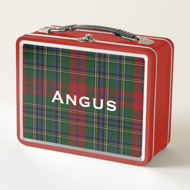 Classic MacLean Tartan Plaid Custom  Metal Lunch Box (Front)