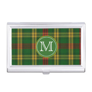 Classic MacMillan Tartan Plaid Monogram Case For Business Cards