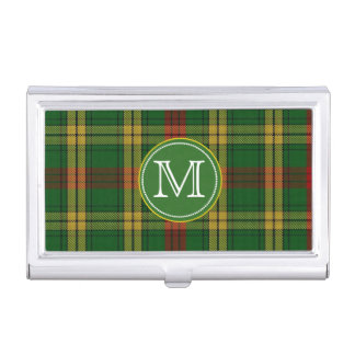 Classic MacMillan Tartan Plaid Monogram Case For Business Cards