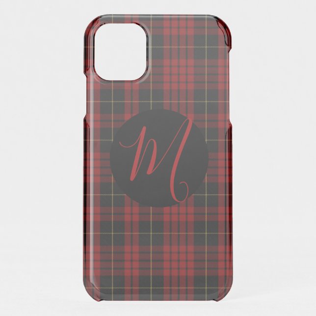 Classic MacQueen Plaid Monogrammed Uncommon iPhone Case (Back)