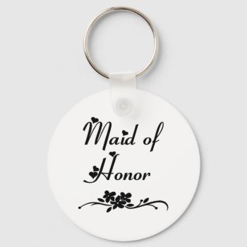 Classic Maid Of Honor Keychain by weddingparty at Zazzle