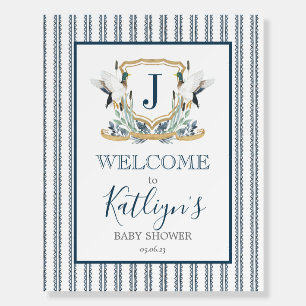 Classic Mallard Duck baby shower welcome sign