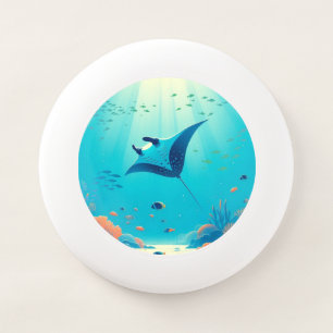 Classic, manta ray coastal art Wham-O frisbee