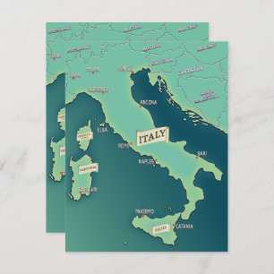 Classic Map Of Italy