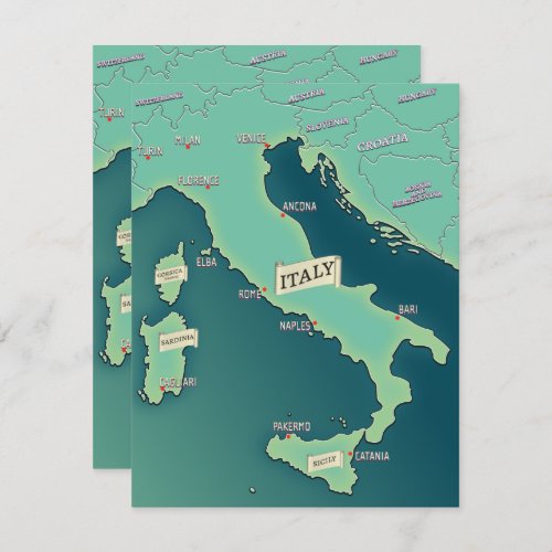 Classic Map Of Italy
