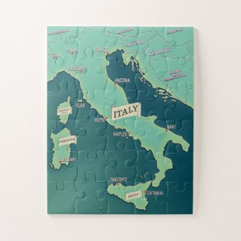 Classic Map Of Italy Jigsaw Puzzle by bartonleclaydesign at Zazzle