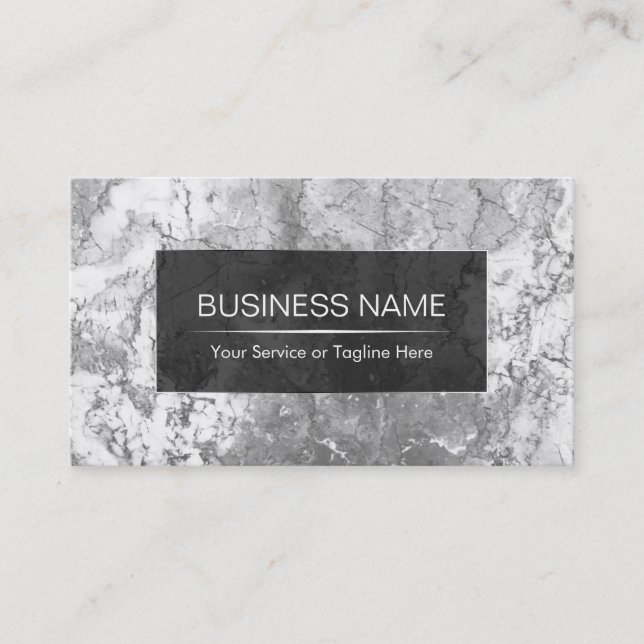 Classic Marble Background Modern Elegant Business Card (Front)