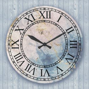Classic Marble Roman Numerals Wall Clock