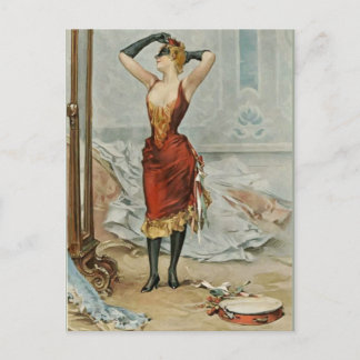 Classic Mardi Gras Woman Postcard