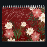 Classic Maroon Merry Christmas Calendar<br><div class="desc">***this design is part of a christmas holiday collection*** _______________________ this design template is fully editable and customizable by you the customer - click personalize further button if you with to move, add, delete or make major changes to the design _______________________ *if you have any DESIGN questions or need more...</div>