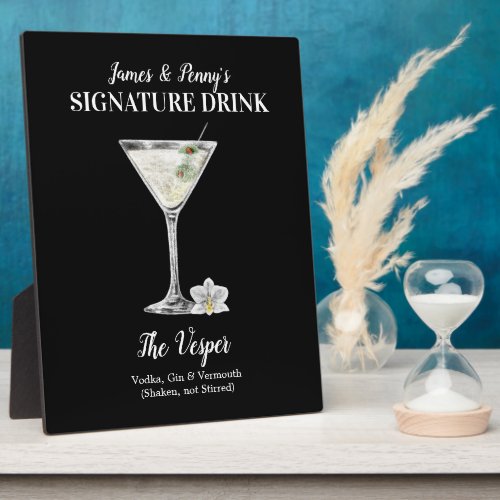 Classic Martini  PERSONALIZE this Signature Drink Plaque