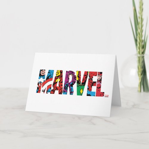 Classic Marvel Character Letter Logo Card