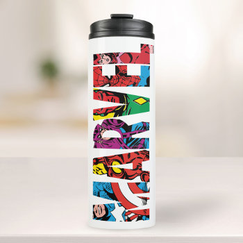 Classic Marvel Character Letter Logo Thermal Tumbler by marvelclassics at Zazzle