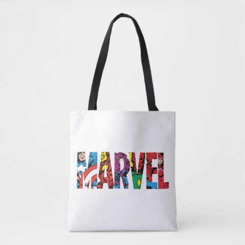 Classic Marvel Character Letter Logo Tote Bag