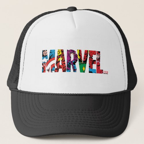 Classic Marvel Character Letter Logo Trucker Hat