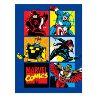 Classic Marvel Comics Super Heroes Postcard