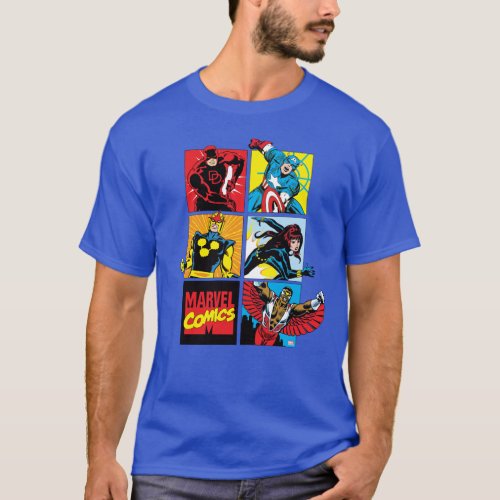 Classic Marvel Comics Super Heroes T_Shirt