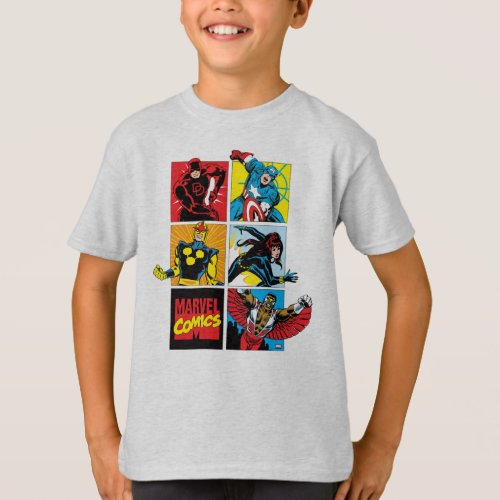 Classic Marvel Comics Super Heroes T_Shirt