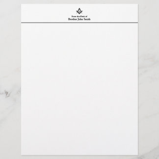 Classic Masonic Personal Letterhead
