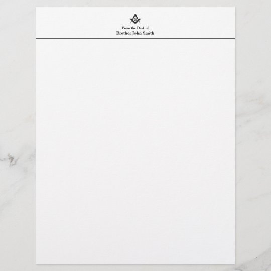 Classic Masonic Personal Letterhead | Zazzle.com