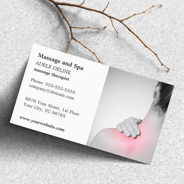 Classic Massage Therapist Business Card Template (Creator Uploaded)
