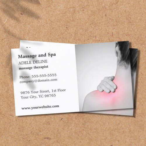 Classic Massage Therapist Business Card Template