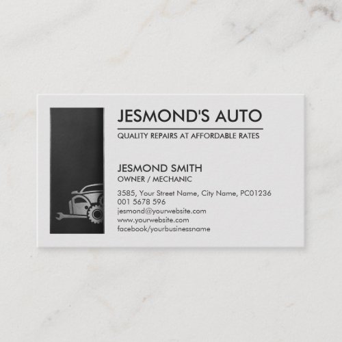 Classic Mechanic Car Repair Business Card