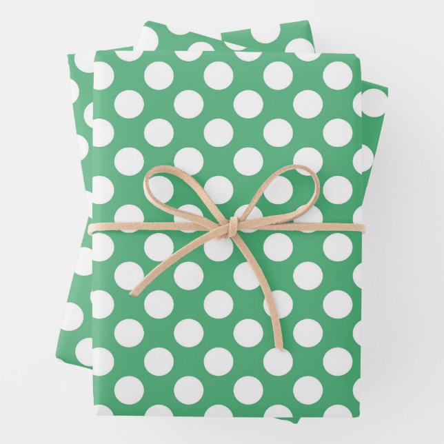Classic Medium Polka Dot Seamless Pattern Wrapping Paper Sheets (In situ)