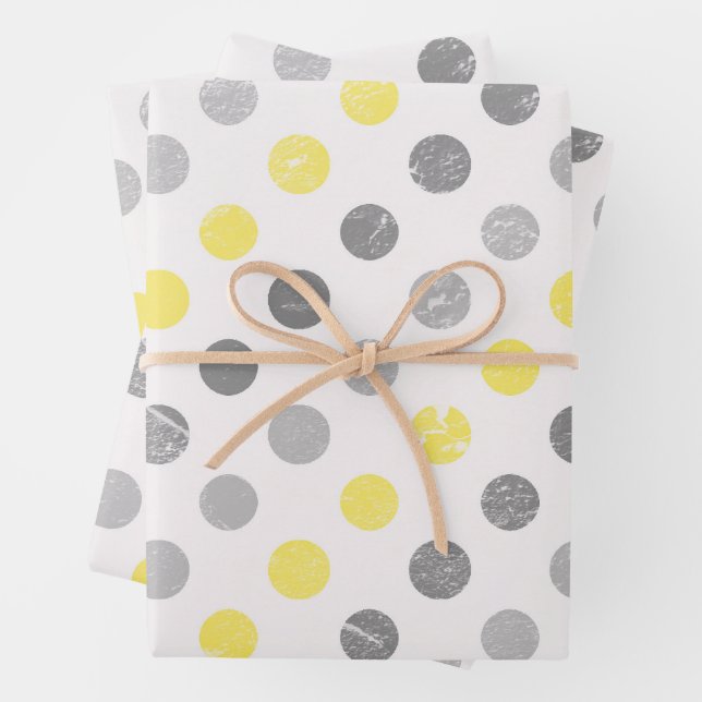 Classic Medium Polka Dot Seamless Pattern Wrapping Paper Sheets (In situ)