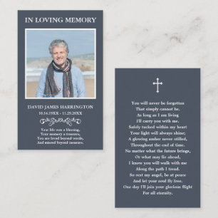 Classic Memorial Photo Funeral Card